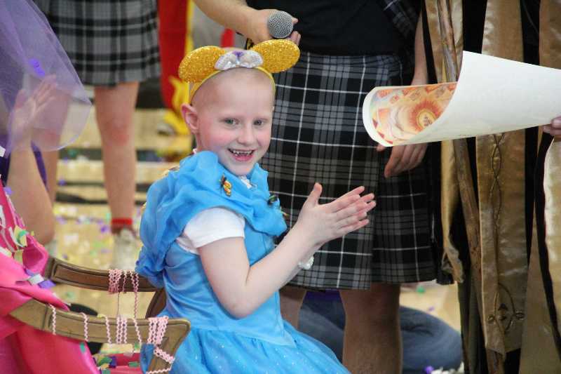 Princess Sam is all smiles after being granted her wish.