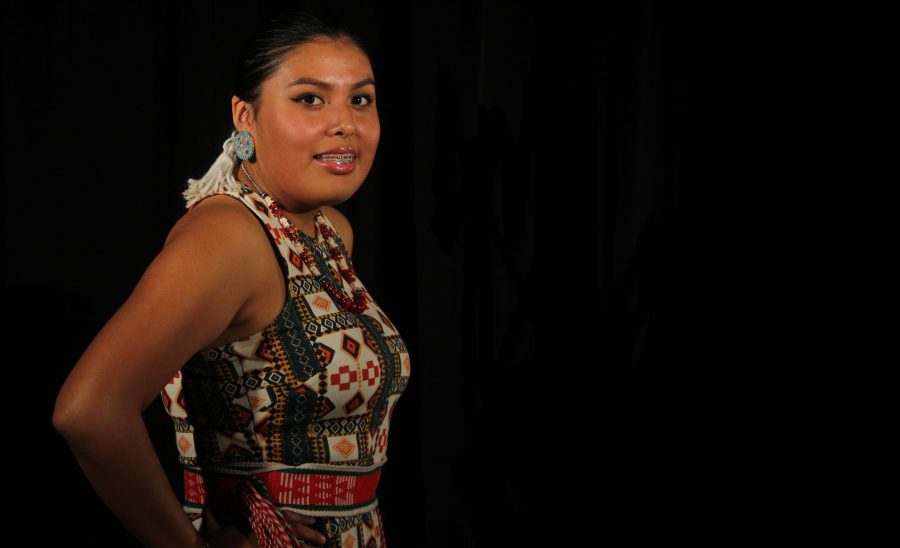 This traditional Navajo dress is one item that Willie highly treasures as it represents her heritage.