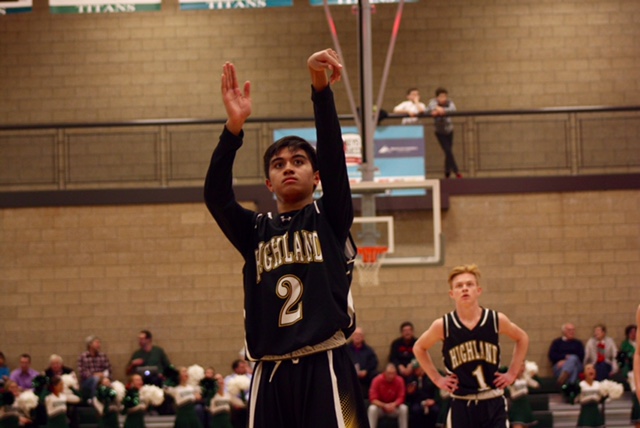 Sophomore Liki Makaui attempts a free-throw during the game at Olympus.