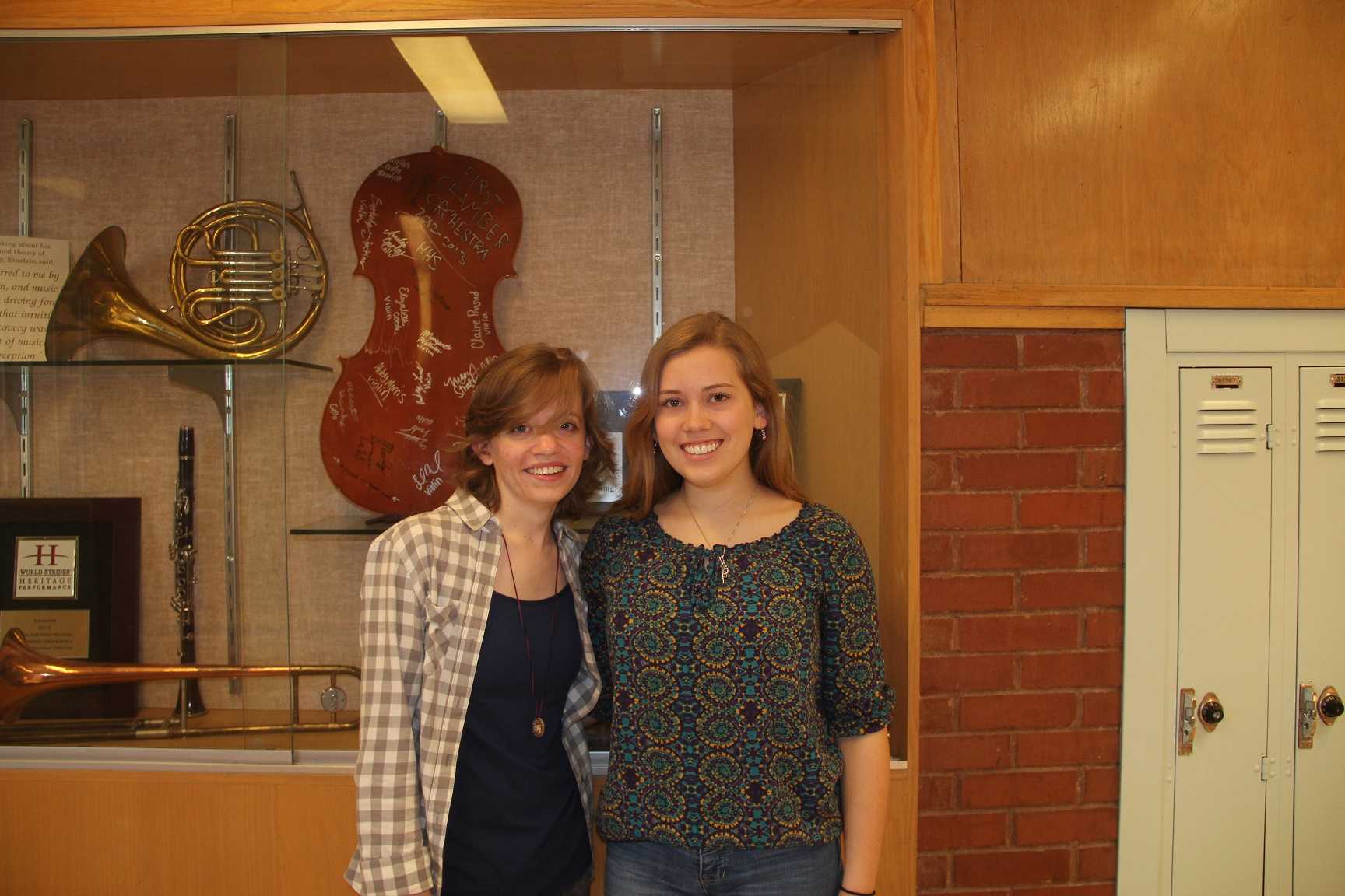 Emma Lund, (L), and Bethany McCombe, (R), were accepted into the Utah All-State Orchestra