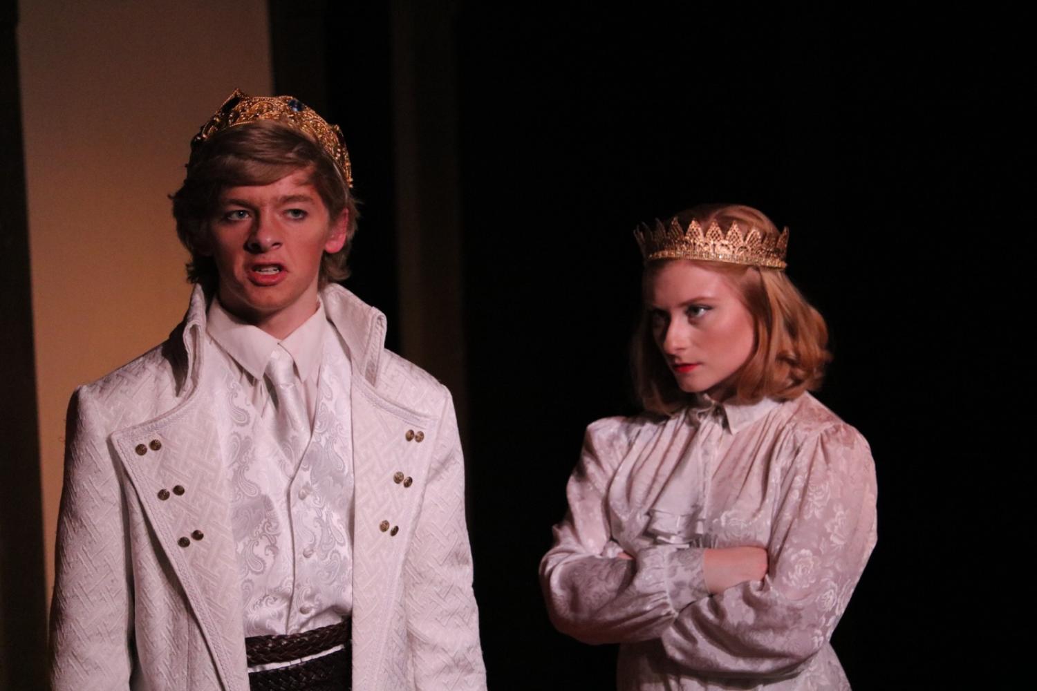 Sawyer Wood and Isabella Giordano perform a scene in Macbeth.