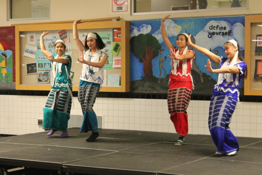 Students perform at the Highland culture night.