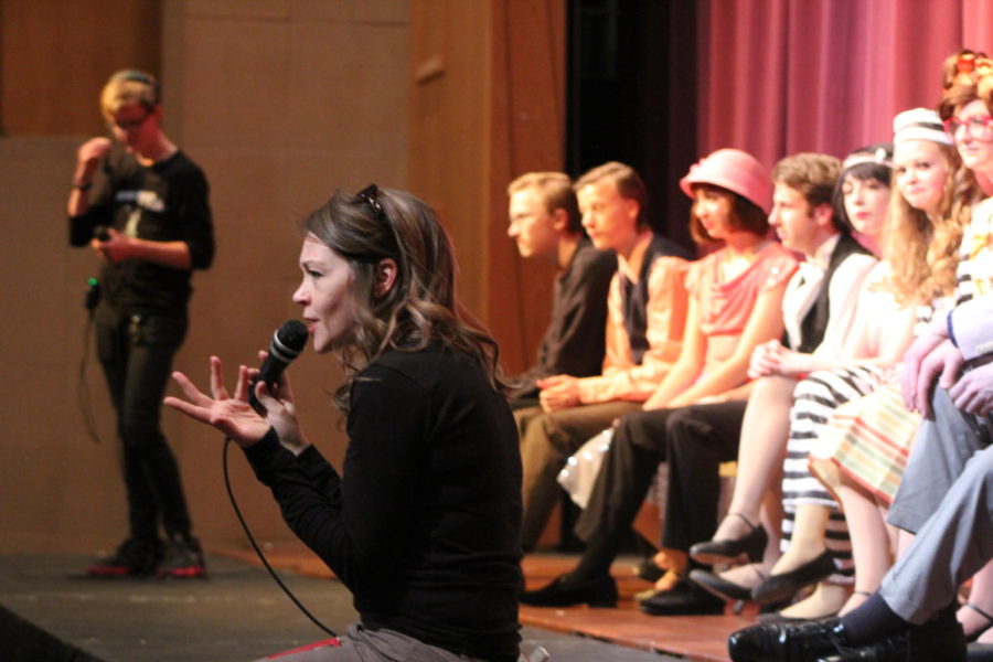 Director Alexie Baugh addresses the audience at the talkback.