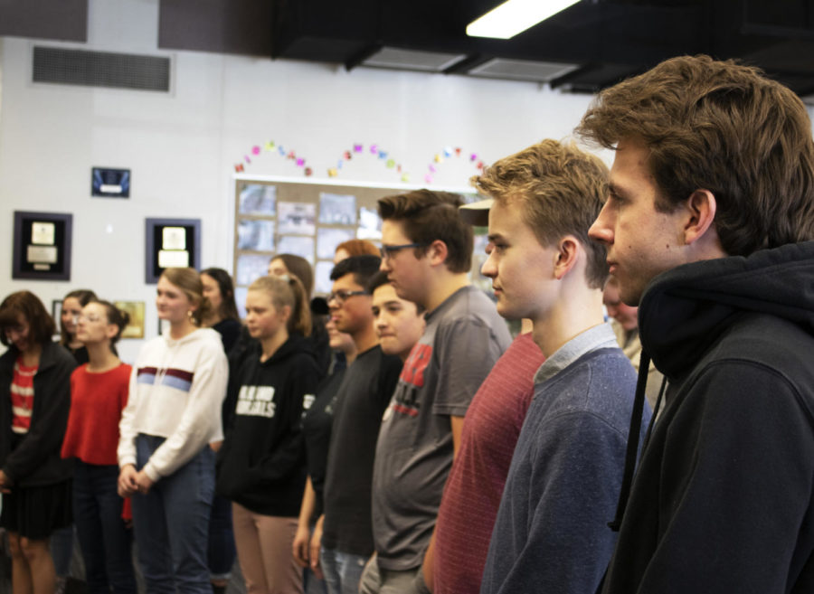 The Madrigals practice for the holiday season.