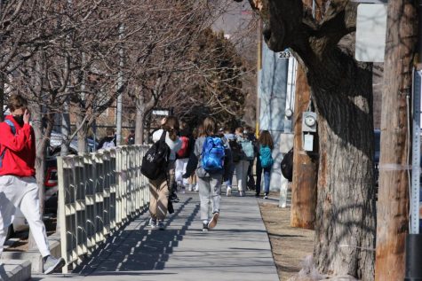 Students in the SLC School District walk home from school.