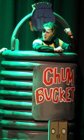 Leah Shwemmer performs as Plankton during SpongeBob the Musical
