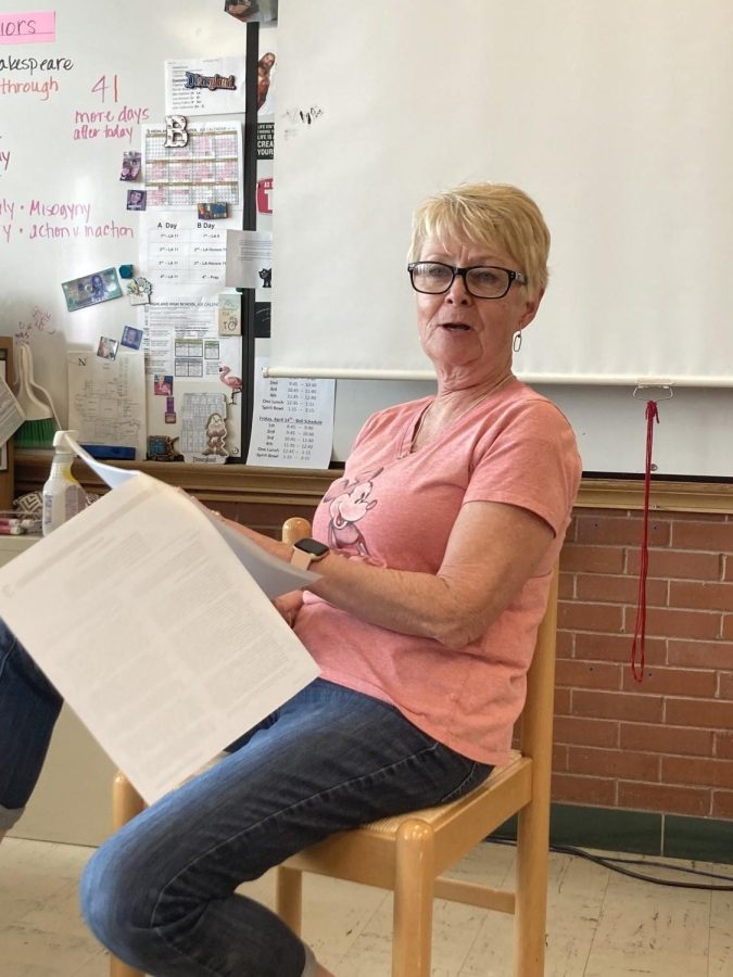 Highland teacher Kerrie Baughman instructs an ACT prep class. 