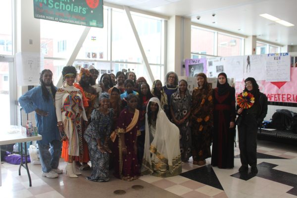 Highland BSU wears traditional clothing to celebrate Black History Month.