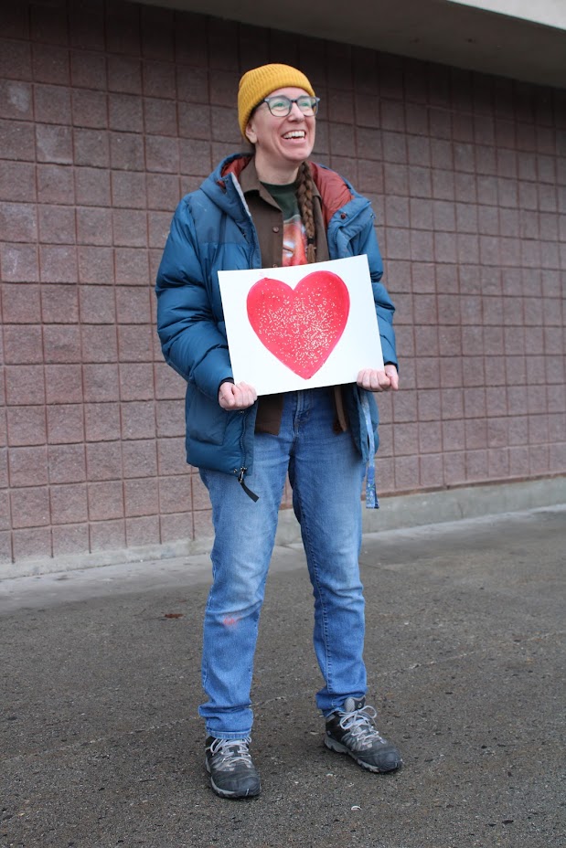 Highland teacher Tera Hunter spreads love  during the love rally