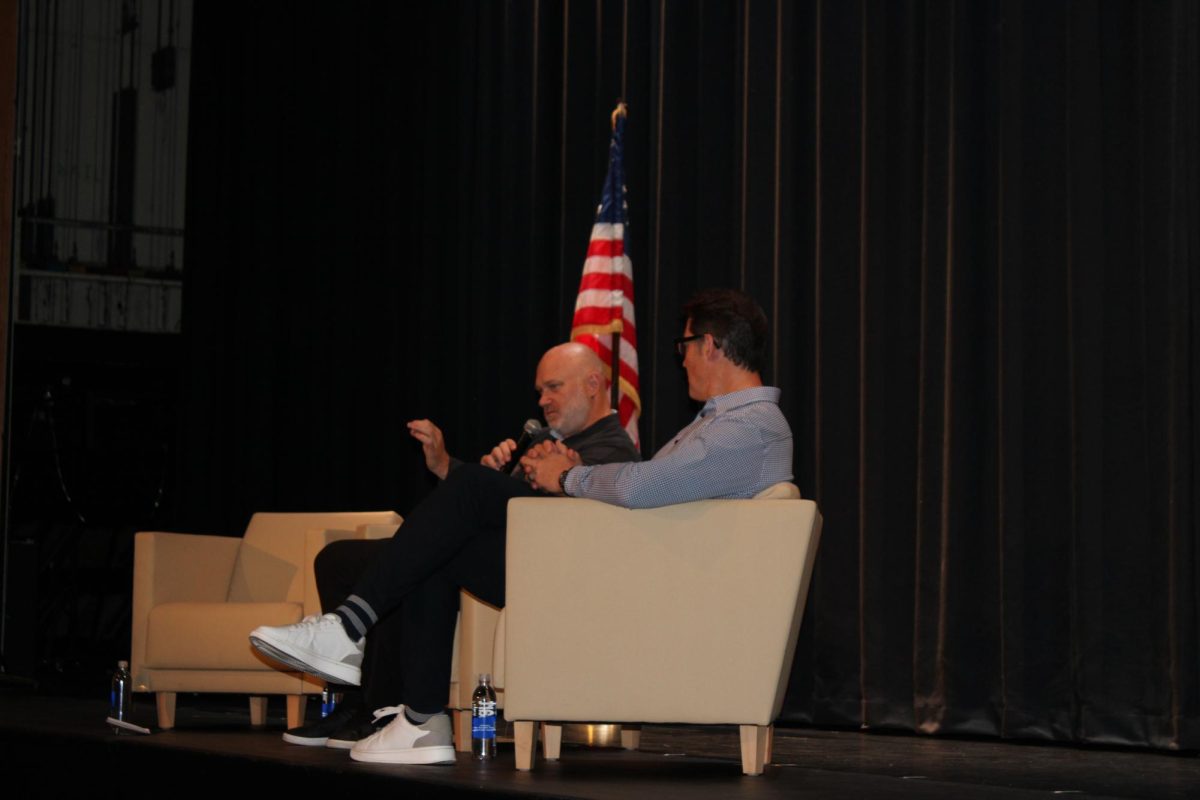 Utah Mammoths Head Coach speaks at Highland Assembly.