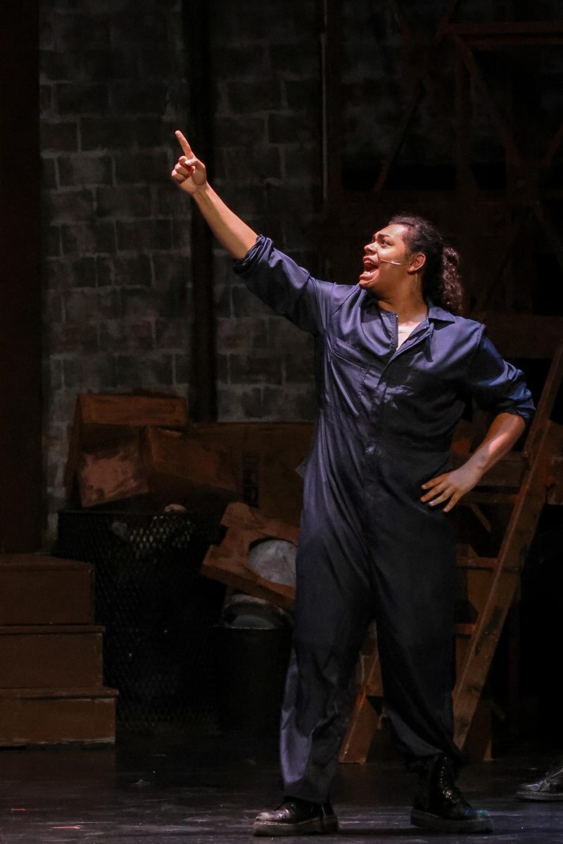 Leo Munoz playing Bobby Strong in Highland’s “Urinetown.”