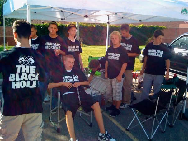 Highland Hecklers tailgating before a football game in 2008.